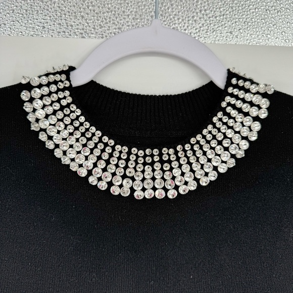 NWT Love Token Rhinestone Detail Sweater Midi Dress Size XS - Picture 5 of 12